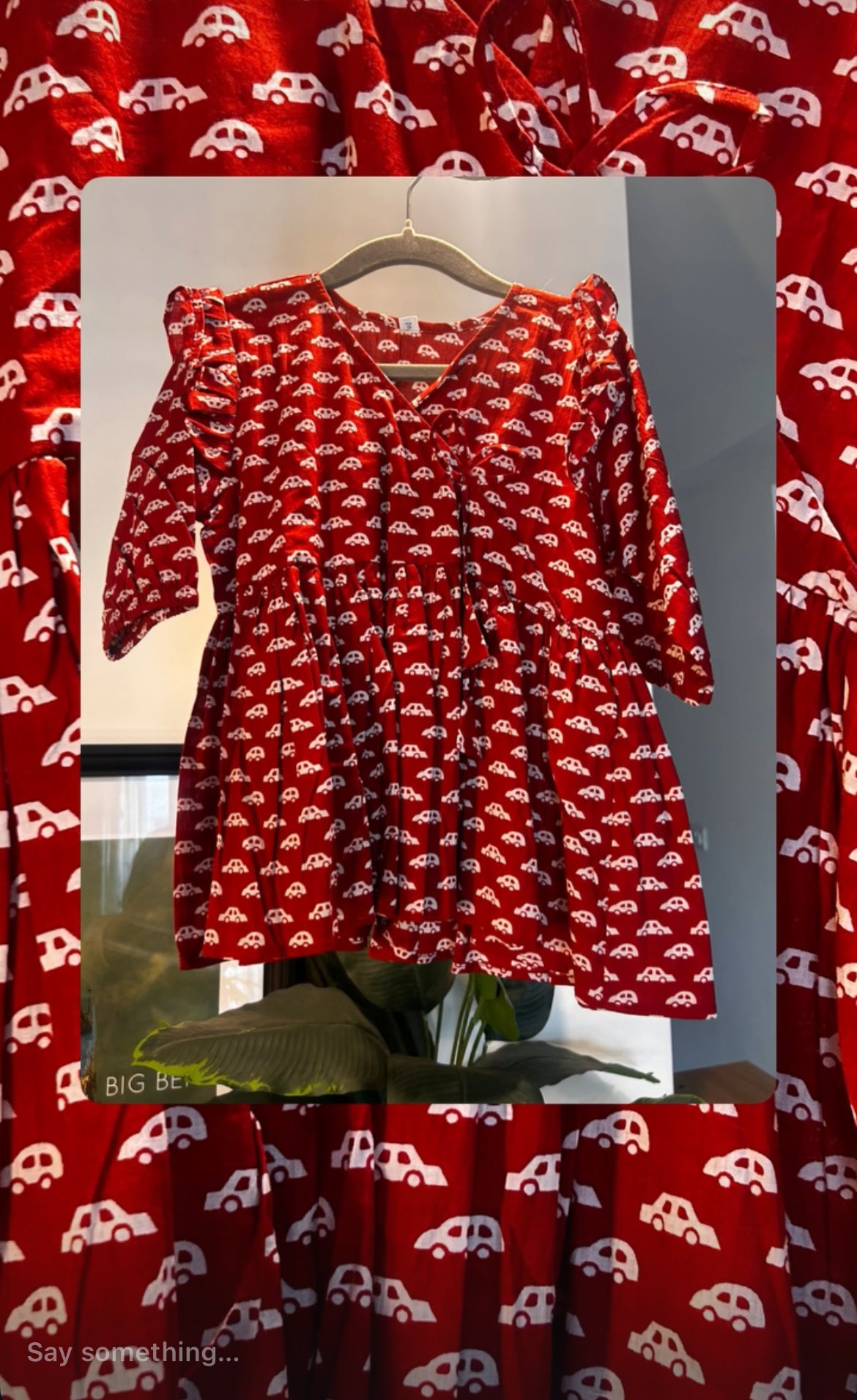 Racing Ruby Red Quirky Angrakha Frock/Top