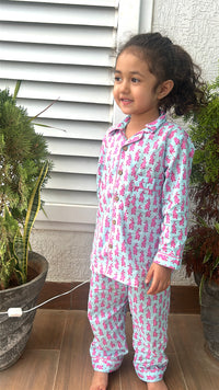 Clever Bunny Pink Night Suit