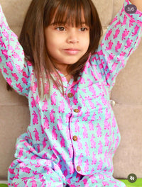 Clever Bunny Pink Night Suit