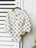Little Grey White Tusk  Kurta Pajama