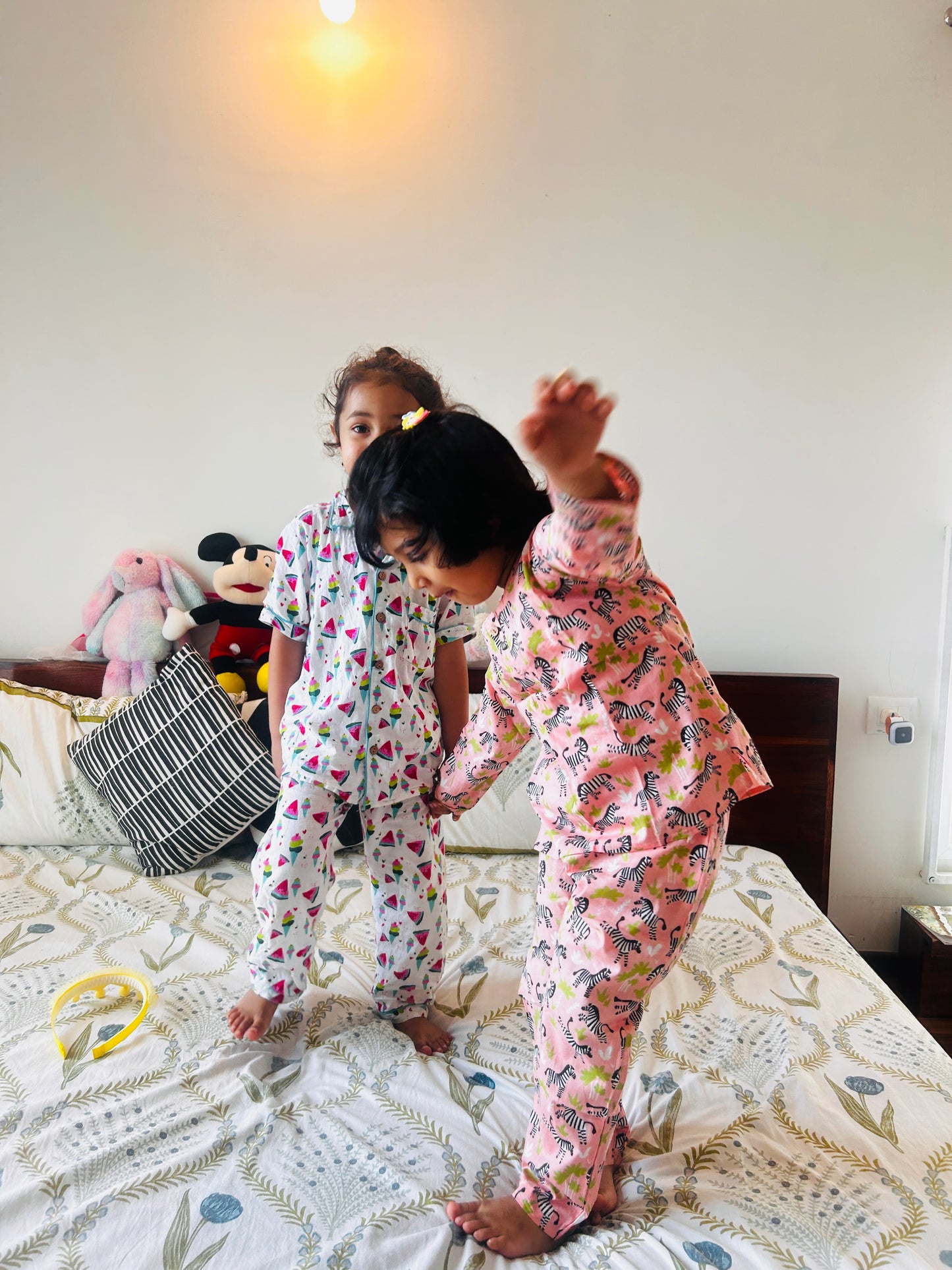 Multicolor Fruit Print Night Suit- Half Sleeve