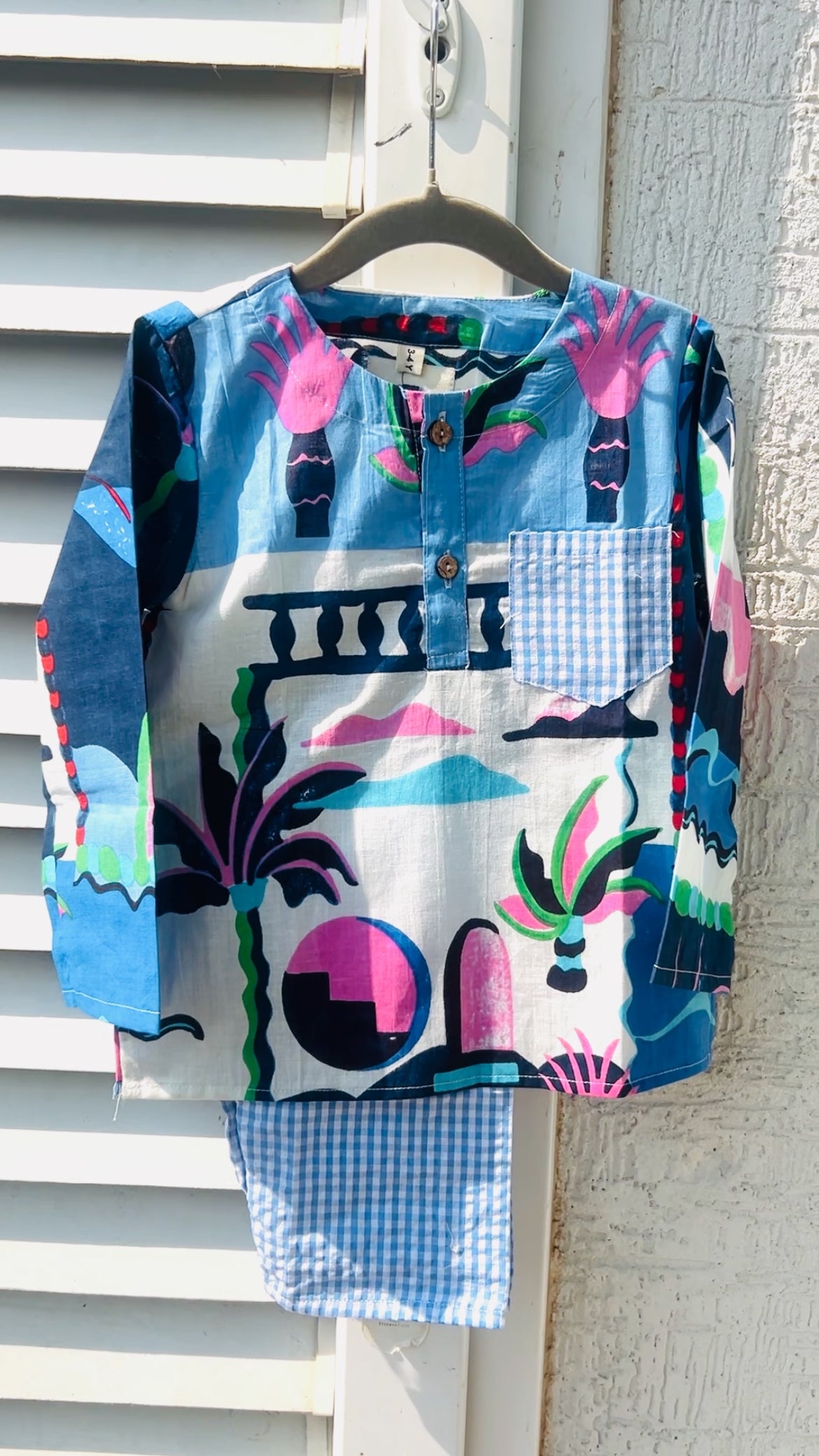 The Blue White Ocean kurta pajama