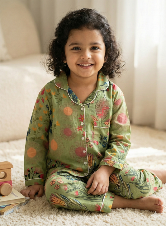 Green Jungle Night Suit