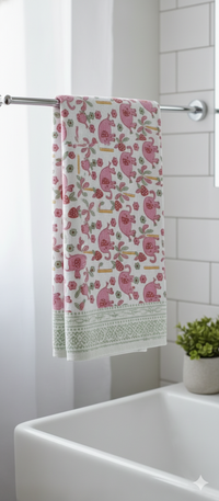 Pink Jungle: Kids Waffle Towels