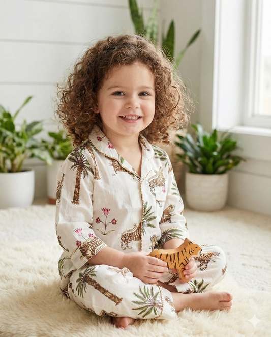 White Jungle Night Suit