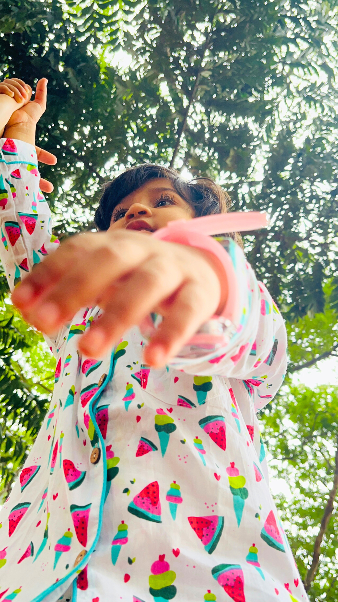 Icecream Multicolor Print Night Suit- Full Sleeve