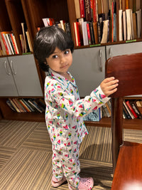 Icecream Multicolor Print Night Suit- Full Sleeve