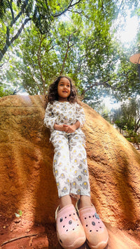 Little Grey White Tusk  Kurta Pajama