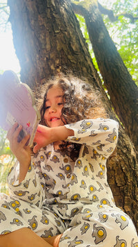Little Grey White Tusk  Kurta Pajama