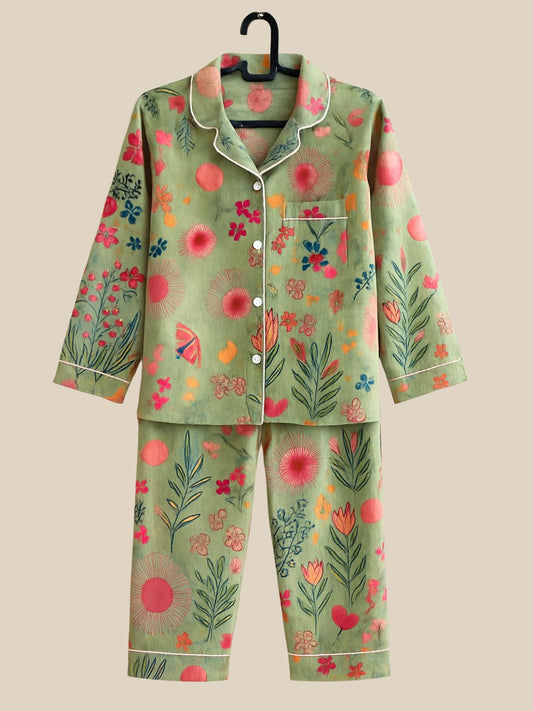 Green Jungle Night Suit