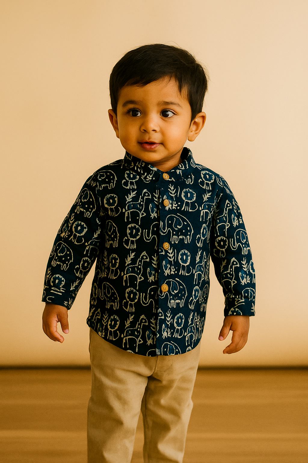 Boys Pure cotton Shirt Indigo Blue