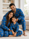 Blue Panther Family Twinning Pajama Set – 100% Pure Cotton
