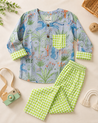 The Green Grey Forest kurta pajama