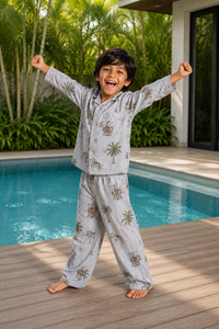 The Grey Jungle Kids pajama set