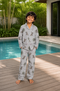 The Grey Jungle Kids pajama set