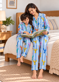 The Grey Lobster print Night Suit twinning sets