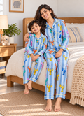 The Grey Lobster print Night Suit twinning sets
