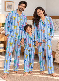 The Grey Lobster print Night Suit twinning sets