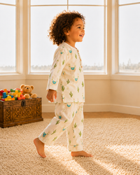 White Llama Dreams Cotton Pajama Set