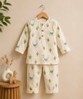 White Llama Dreams Cotton Pajama Set