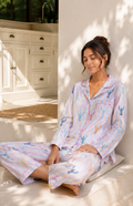 Pink Lobster Cotton Nightwear for Women – Relaxed Fit Pajama Set