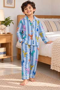 The Grey Lobster print Night Suit
