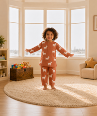 Orange Meh Goat Cotton Pajama Set