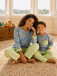 The Green Grey Forest Matching Pajama Set