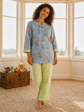 The Grey Green Kurta Pajama Set