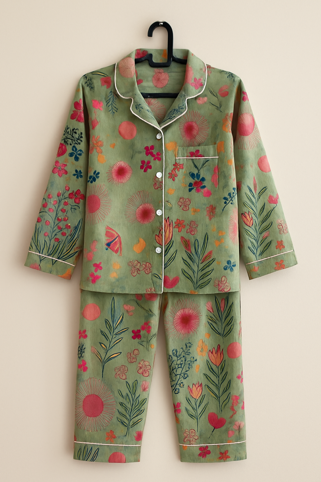 Green Jungle Night Suit