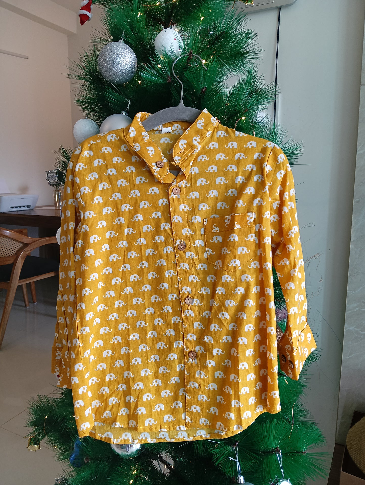 Boys Pure cotton Shirt Yellow