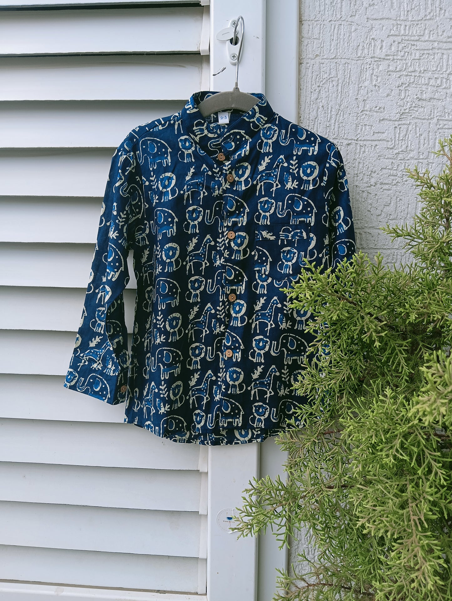 Boys Pure cotton Shirt Indigo Blue