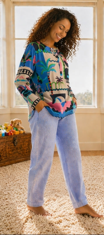 Blue ocean kurta pajama