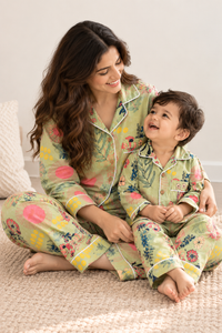 Green Jungle mom twinning sets