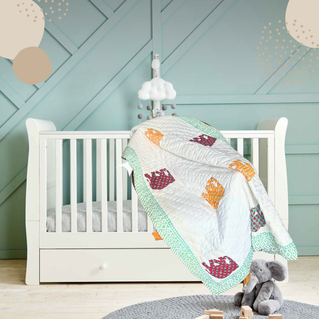 Cozy Safari Dreams: Handblock Baby Quilts