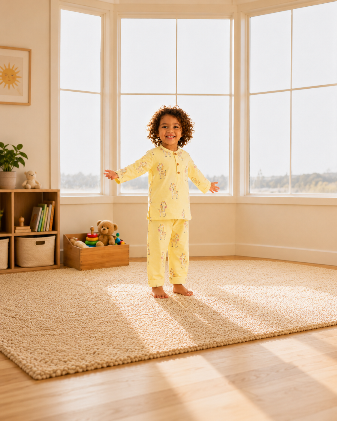 The yellow unicorn safari Kurta Pajama